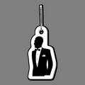 Zipper Clip W/ Man Wearing Tuxedo Tag (Silhouette)